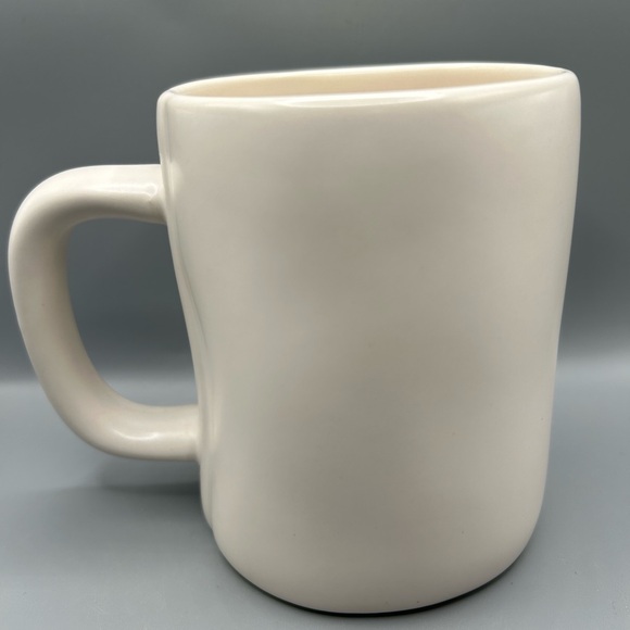 Rae Dunn Farmhouse REJOICE Mug With Rose Gold Star Accents Christmas NEW - Picture 2 of 2